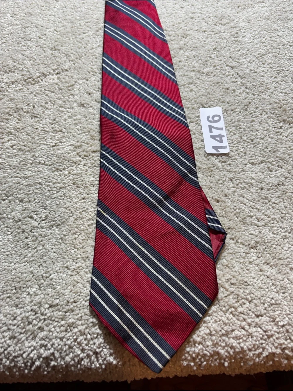 Gant vintage preppy striped tie red/navy
